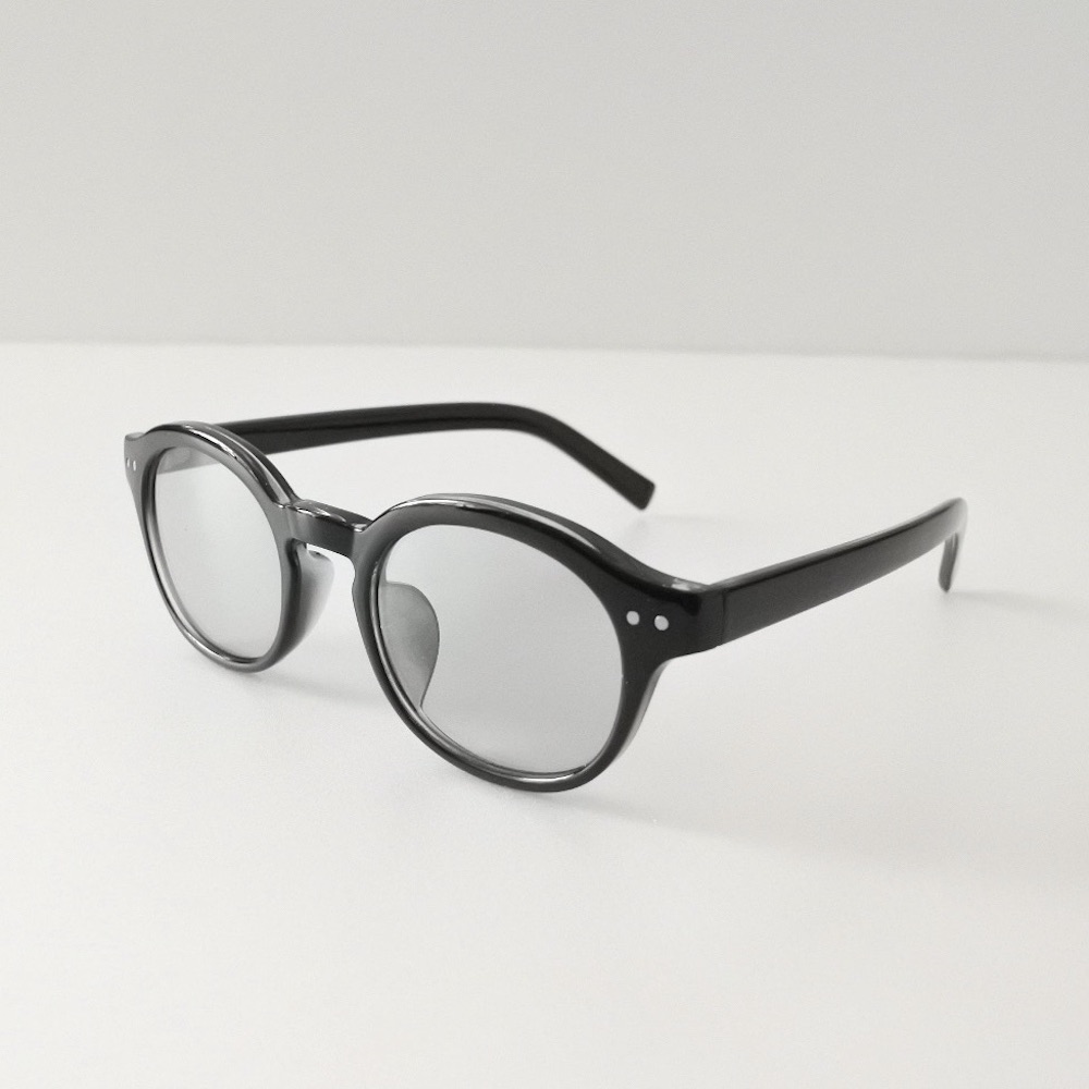 楽天市場】オーバル セルフレーム ライトグレー カラーレンズ