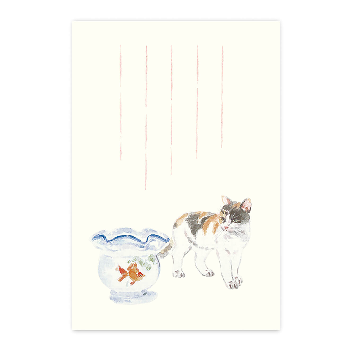 楽天市場】絵葉書 猫 金魚 はがき ポストカード 和紙 三毛猫 ねこ ネコ
