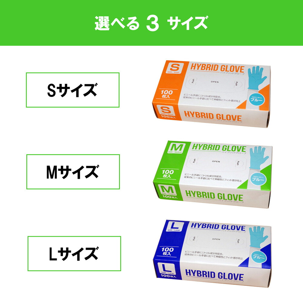 楽天市場】2000枚入 使い捨て手袋 PVC手袋 + ニトリル 配合 100枚入