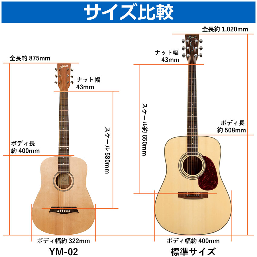 楽天市場】【ソフトケース付】S.Yairi ミニアコースティックギター YM