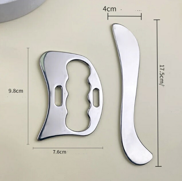 楽天市場】マッサージ かっさ スチール製 形違い2個セット ステンレス