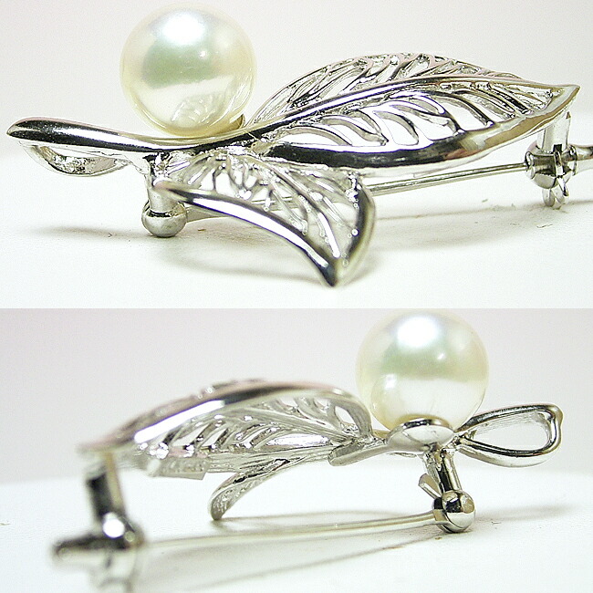 楽天市場】パール ブローチ（6310）アコヤ真珠 8.0mm SV シルバー