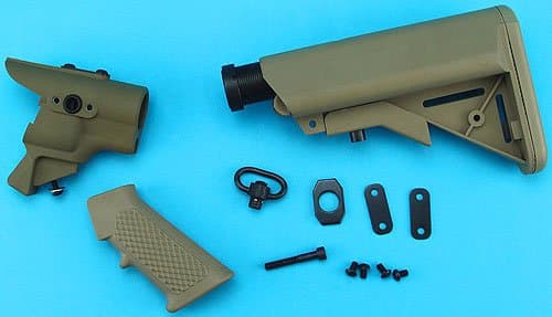 楽天市場】【送料無料】G&P ピストルグリップ&LMTストックセットB BK