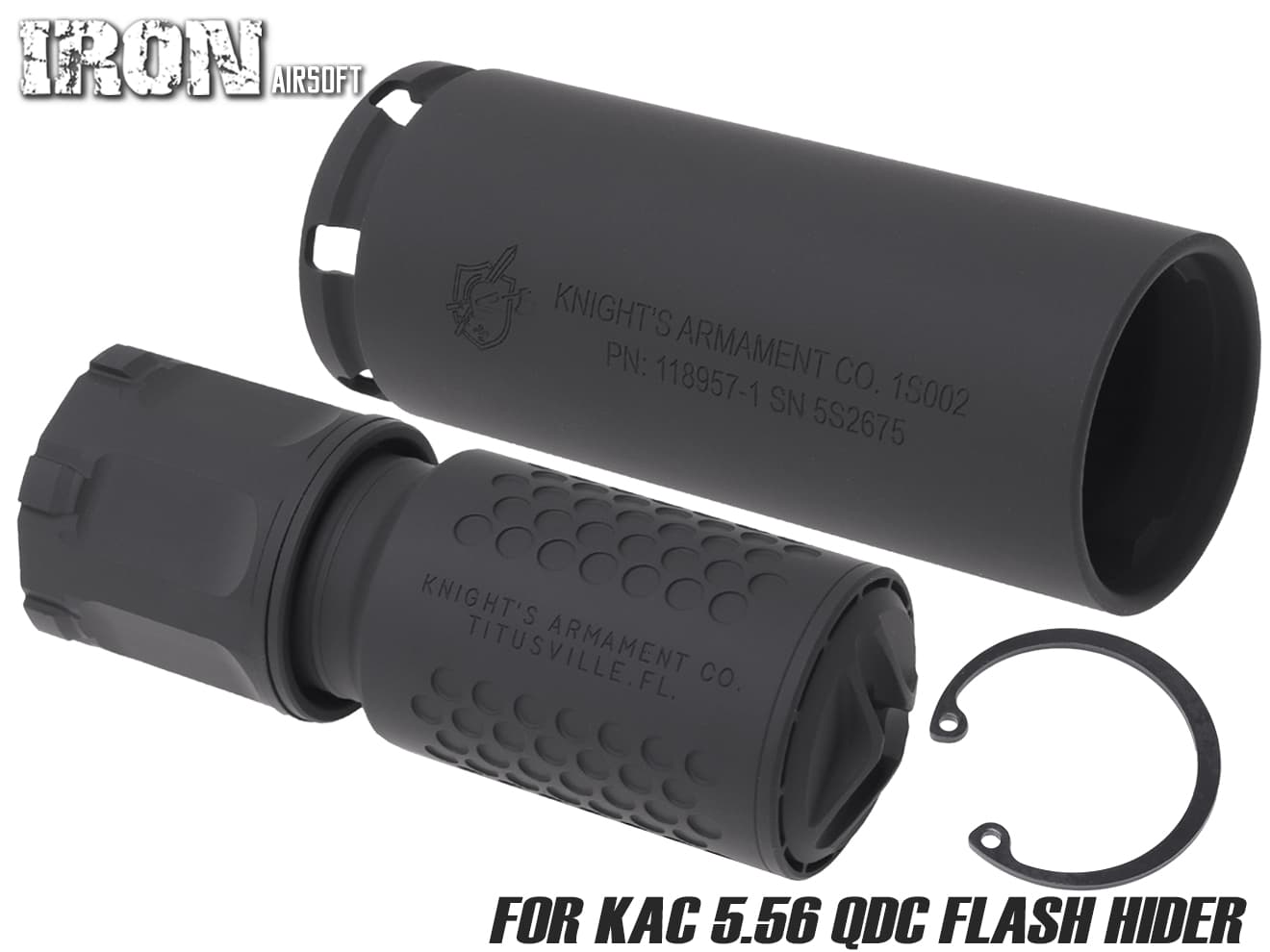 楽天市場】IRON AIRSOFT KACスタイル QDC/MCQ-PRT サプレッサー w