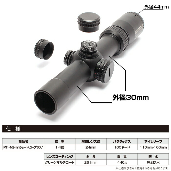 楽天市場】ライラクス サイトロンジャパン ミルスペック スコープ RS1