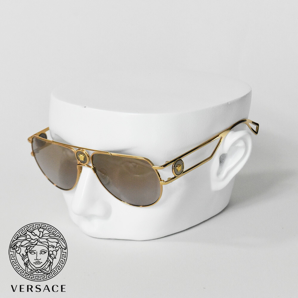 楽天市場】ヴェルサーチ サングラス メンズ ブランド メタル ゴールド