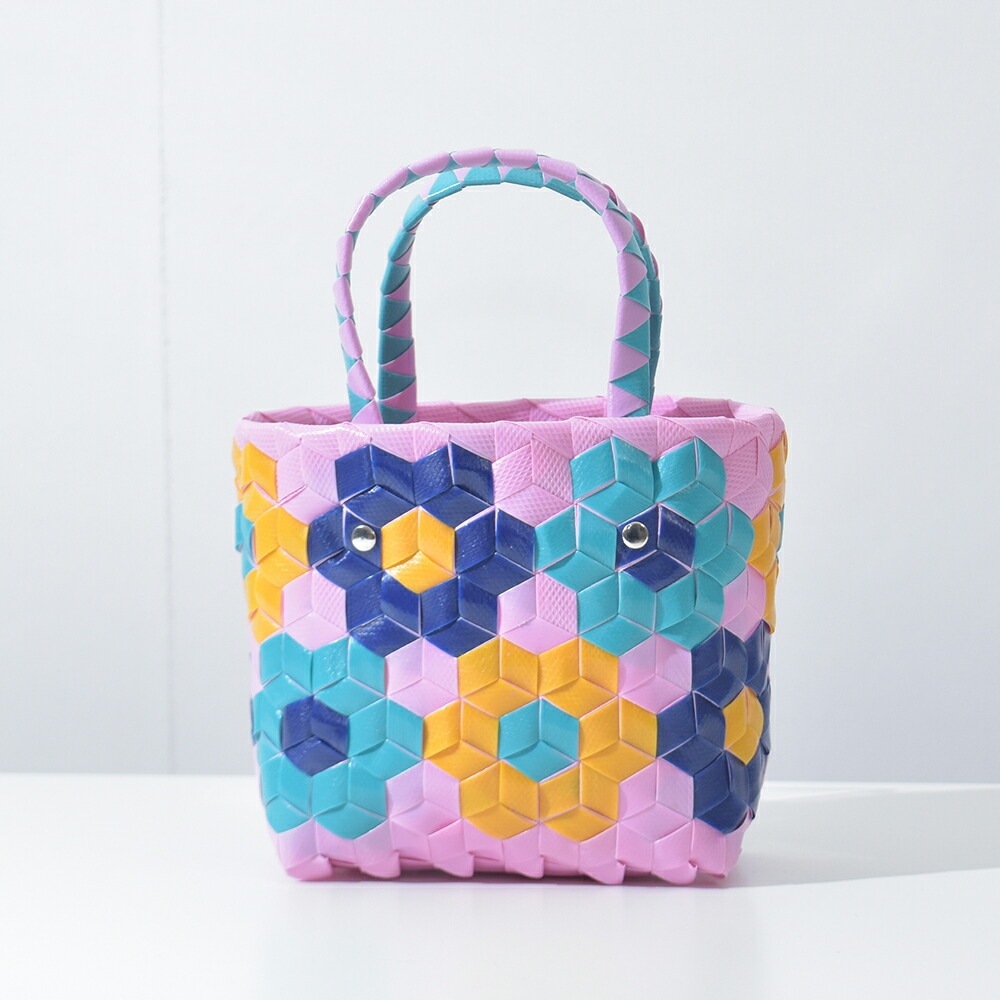 楽天市場】マルニ 花柄ミニバスケット かごバッグ レディース