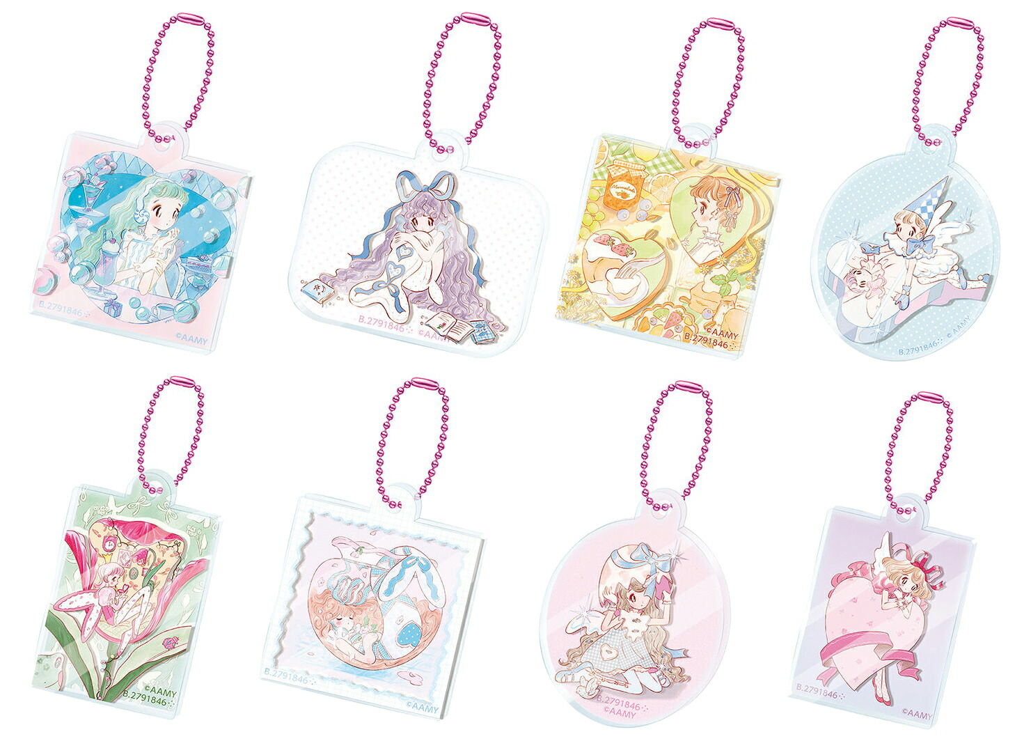 楽天市場】ア〜ミ〜（AAMY） アクリルチャーム 全8種セット コンプ