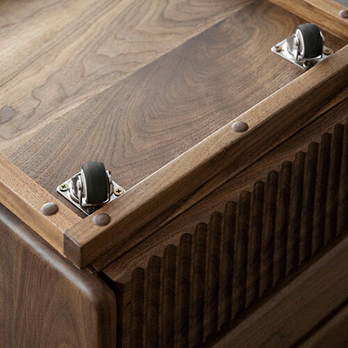 楽天市場】サイドテーブル 無垢材 キャスター付き ウォールナット材