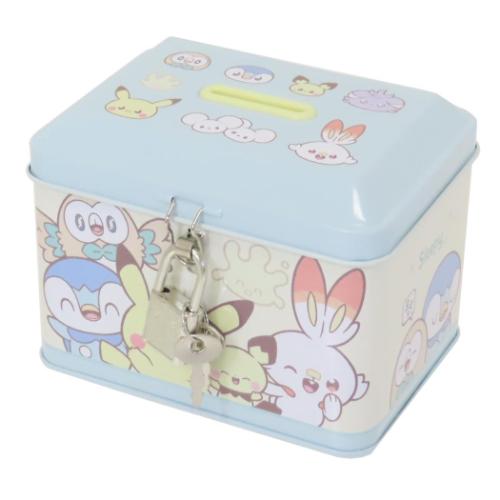 楽天市場】貯金箱 ポケットモンスター カギ付き缶バンク ポケピース