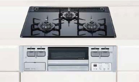 楽天市場】ハーマン ビルトイン 3口ガスコンロガラストップ Glass Top