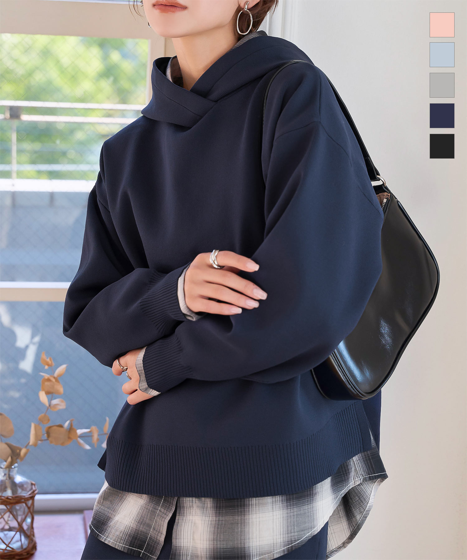 楽天市場】トップス フーディ ニット レディース [N1238] パーカー 二