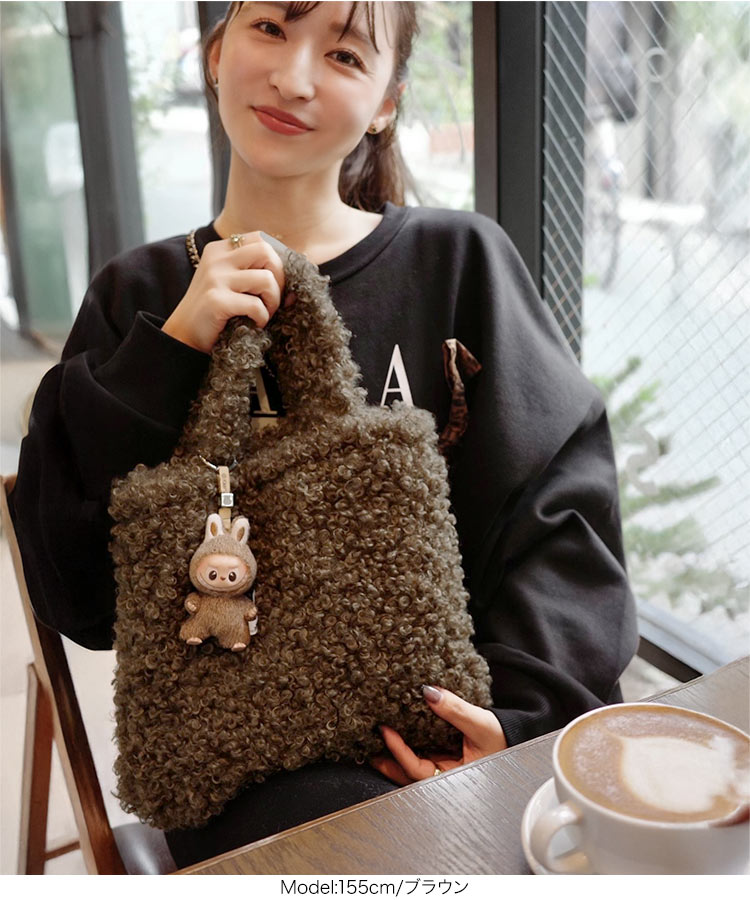 楽天市場】[ Yuumi さん コラボ ] バッグ カバン 鞄 ファーバッグ