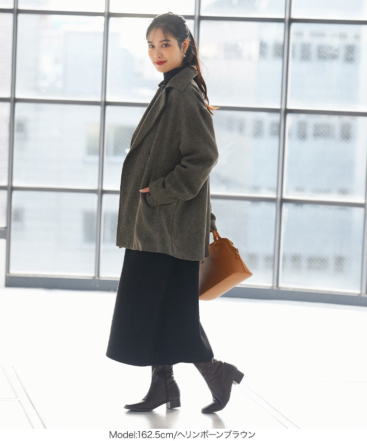 楽天市場】ベルト付きショートアウター [K1094] レディース コート