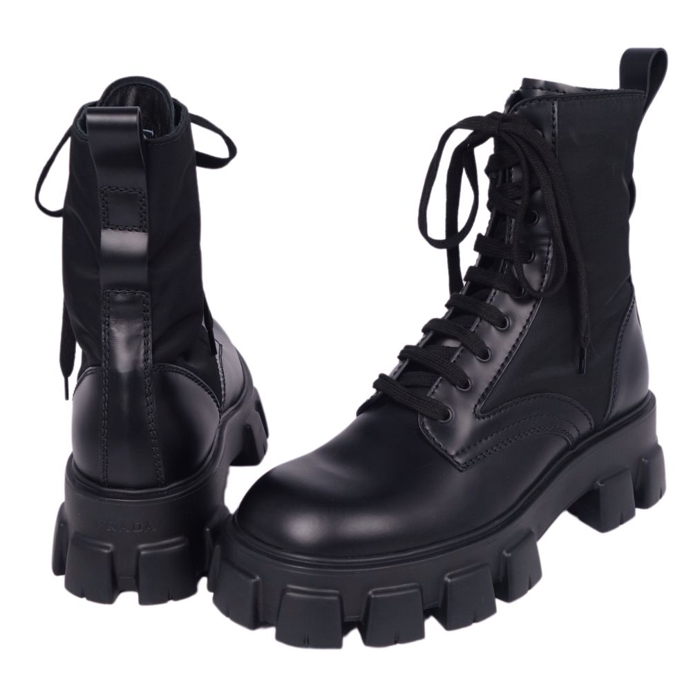 楽天市場】【新古品】プラダ PRADA ブーツ モノリス Re-NYLON