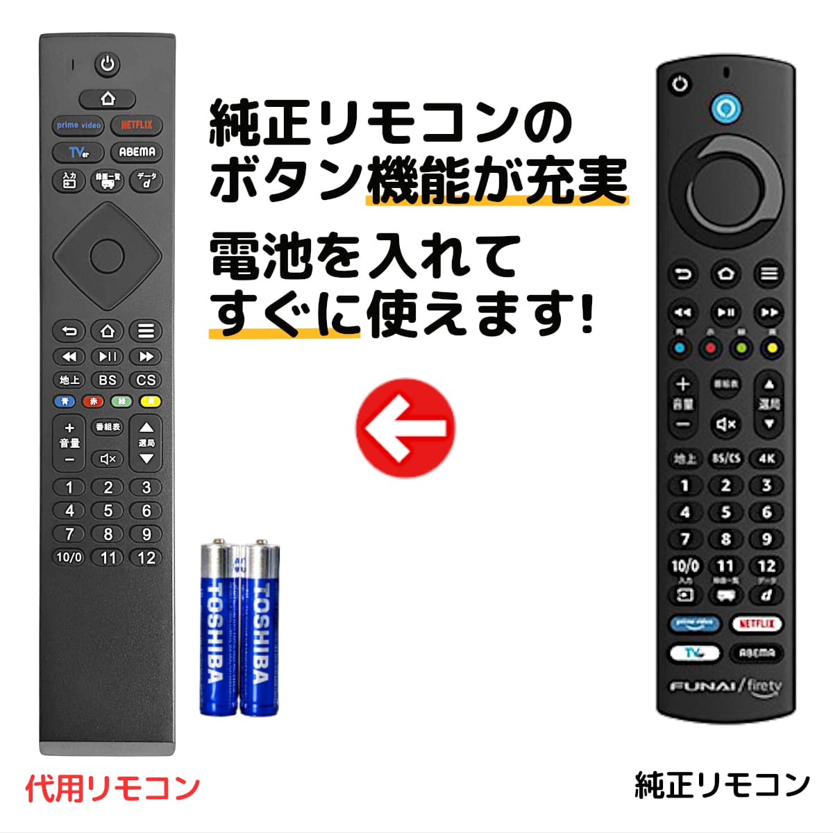 楽天市場】FUNAI フナイ テレビ リモコン FRM-201TV FRM-200TVS 電池
