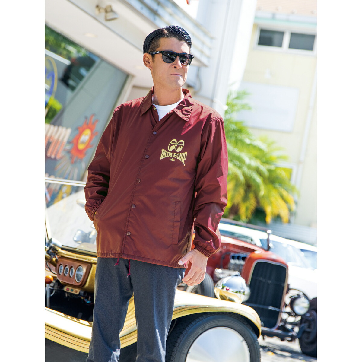 楽天市場】XXLサイズ MOON Equipped Iron Cross コーチ ジャケット