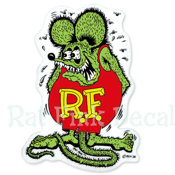 楽天市場】Rat Fink (ラット フィンク) デカール L 20 x 14cm : MOONEYES