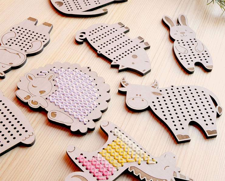 楽天市場】木製 クロスステッチ 9個セット 初心者 日本製 アニマル