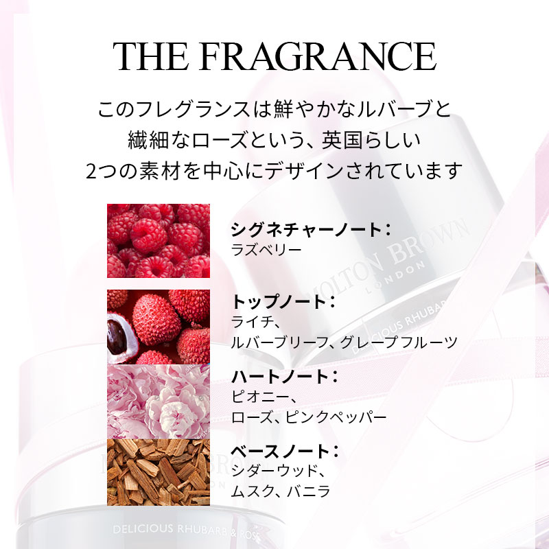 楽天市場】【公式】デリシャス ルバーブ＆ローズ オードパルファン