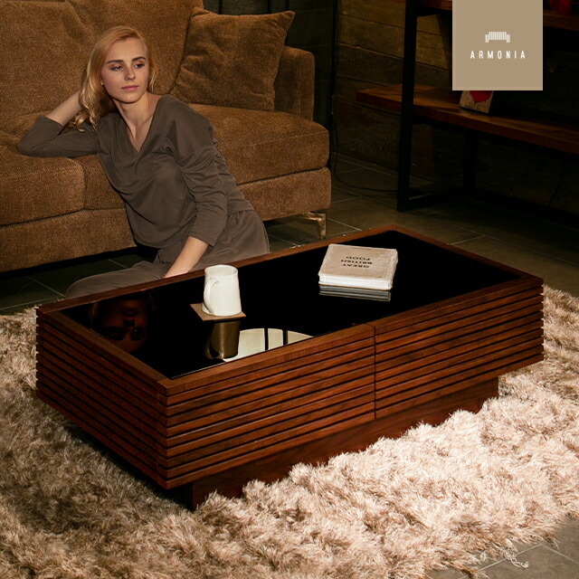 unico HOXTON ローテーブル W900 ウォールナット unico HOXTON ロー