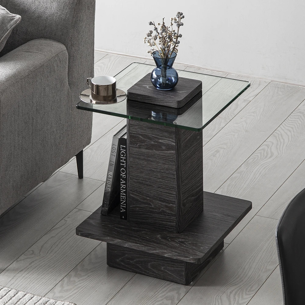 ぴぴ 様売約済 コロニアル ディスプレイ ガラス ウッド サイドテーブル