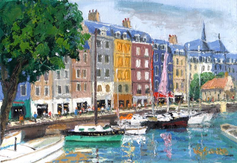 楽天市場】フランス 絵画 風景画 オンフルール 油絵 斉藤要 インテリア