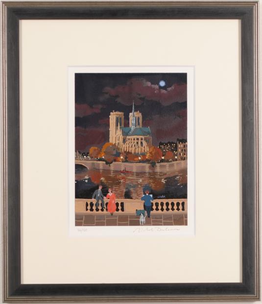 楽天市場】ミッシェル・ドラクロワ 月夜のノートルダム パリ 絵画 風景