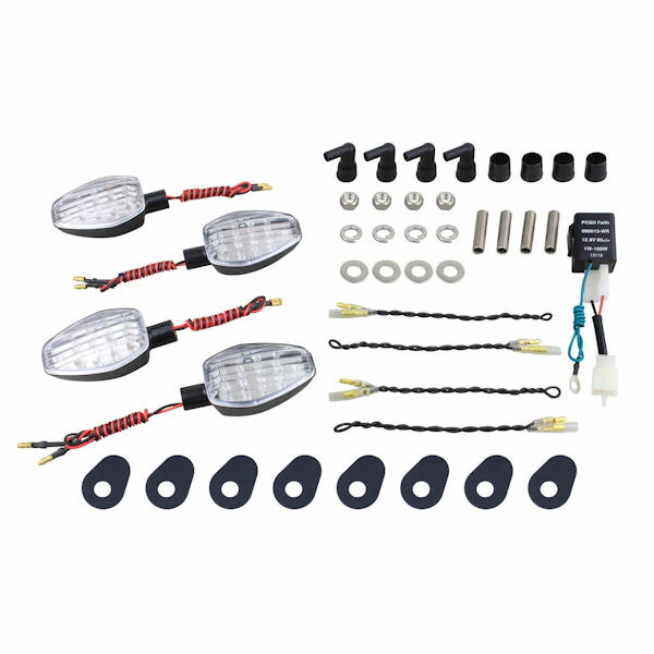 楽天市場】POSH ポッシュ LEDウインカーキット(1台分キット) ブラック