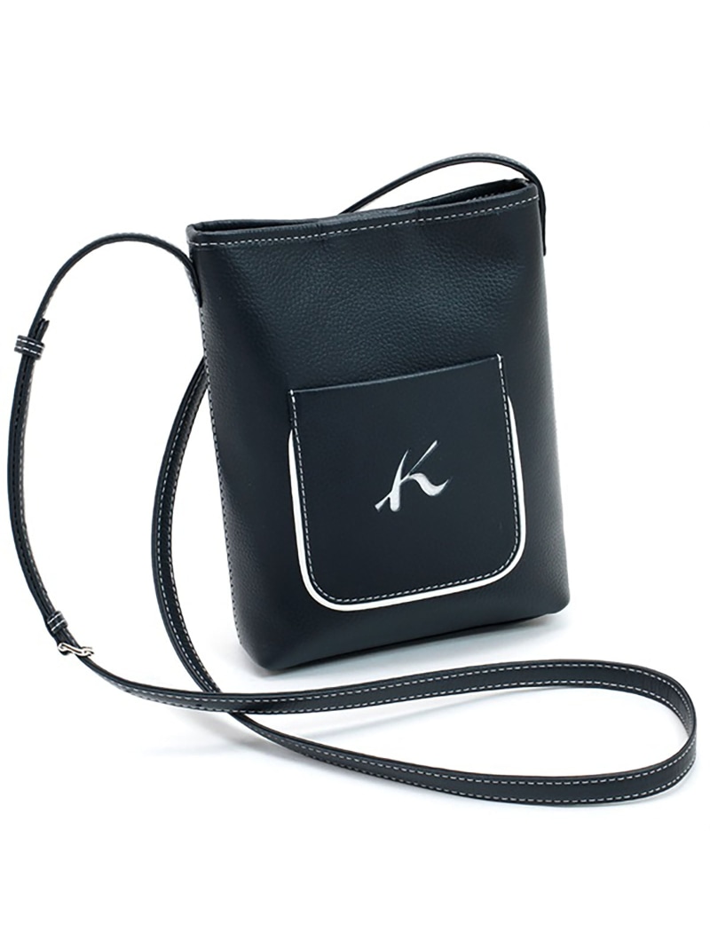 yukasanです。キタムラ ワンショルダーバッグ シボ革 レザー 黒