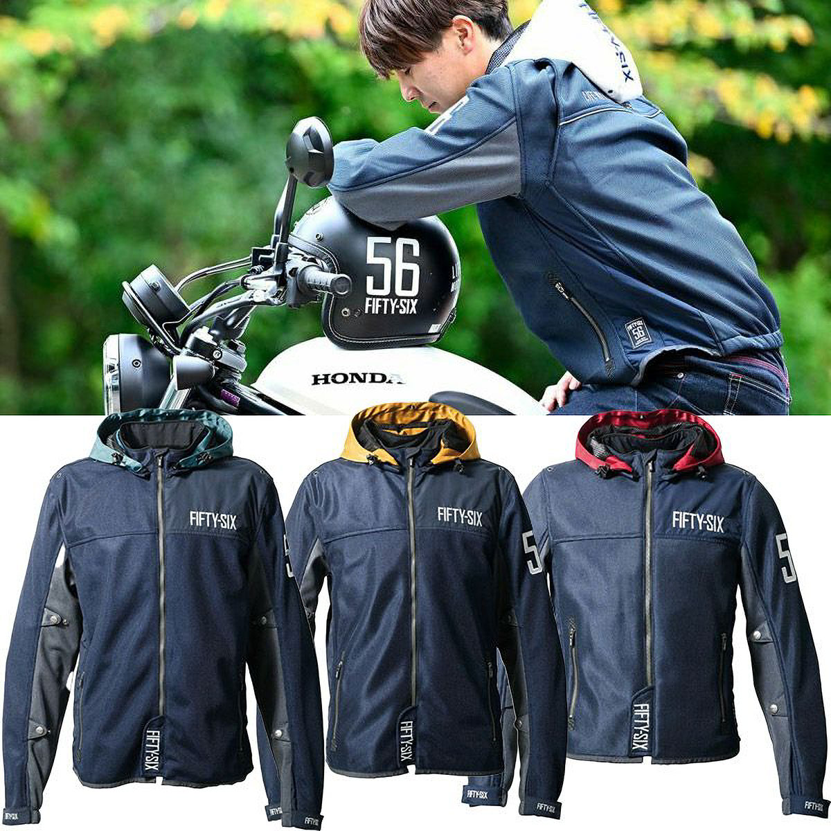 楽天市場】56デザイン ジャケット カラー フーディー メッシュ