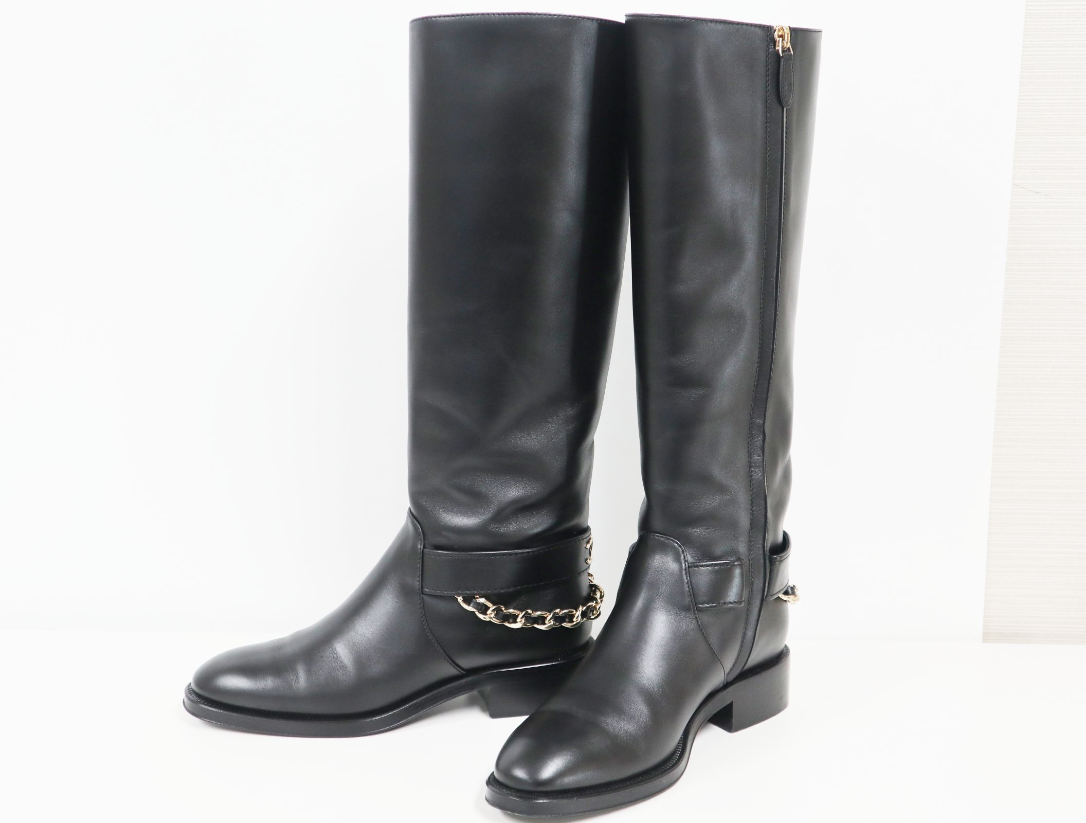 楽天市場】シャネル CHANEL ロングブーツ チェーンストラップ サイズ