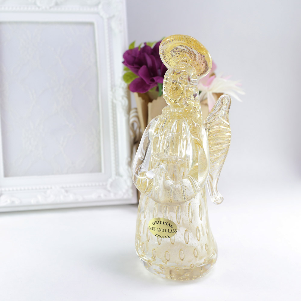 楽天市場】イタリア製 エンジェル 天使 ベネチアンガラス 置物 7875