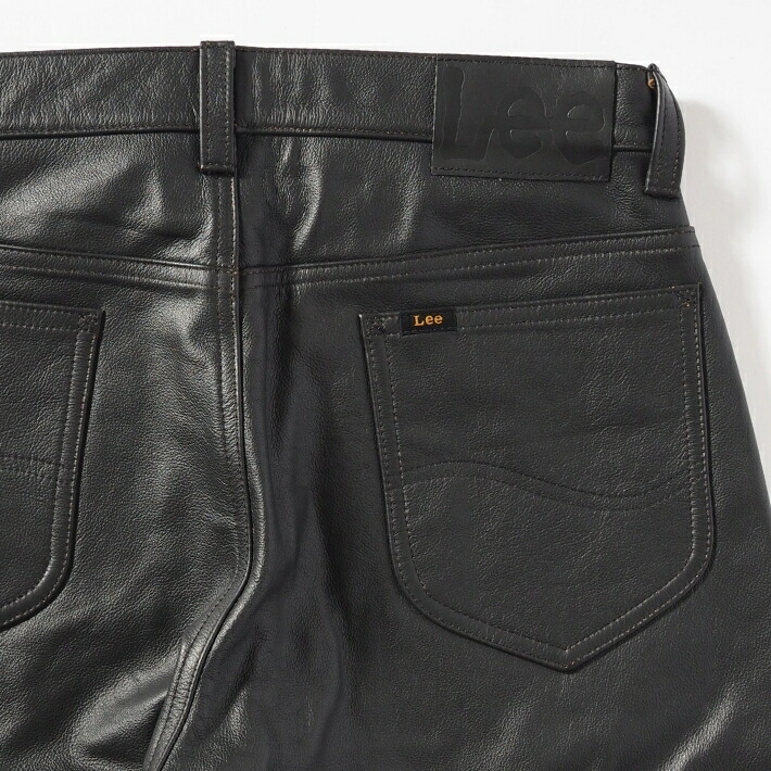 楽天市場】LEE リー レザーパンツ 本革 ストレート ライダースパンツ