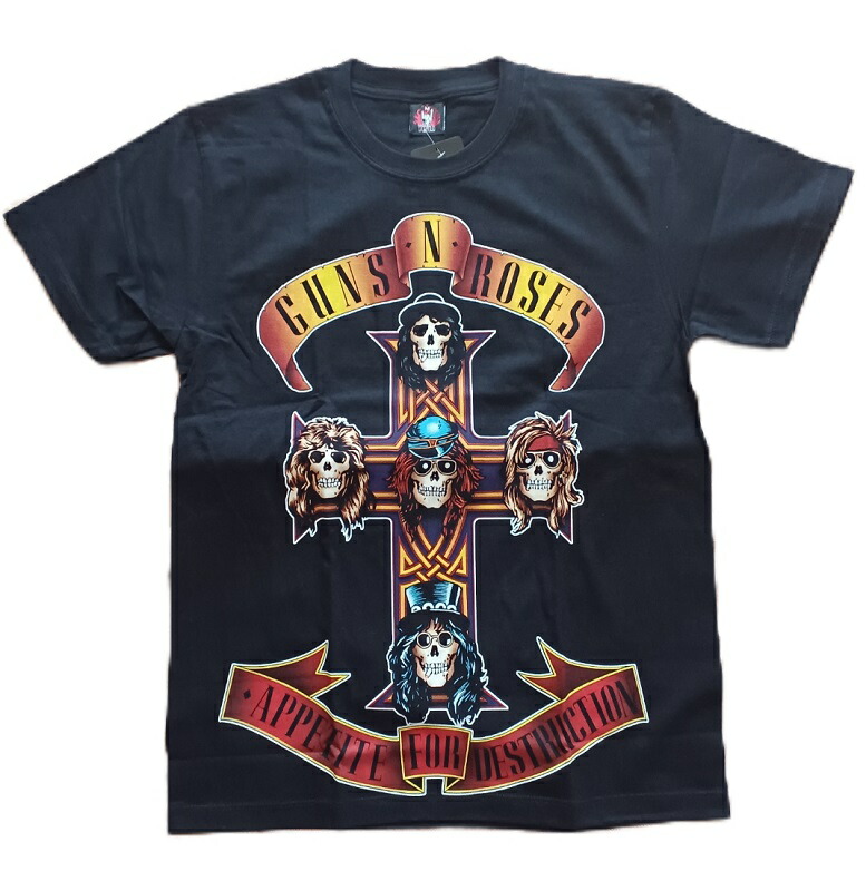 楽天市場】ロックTシャツ GUNS`N'ROSES ガンズ＆ローゼス スカルクロス
