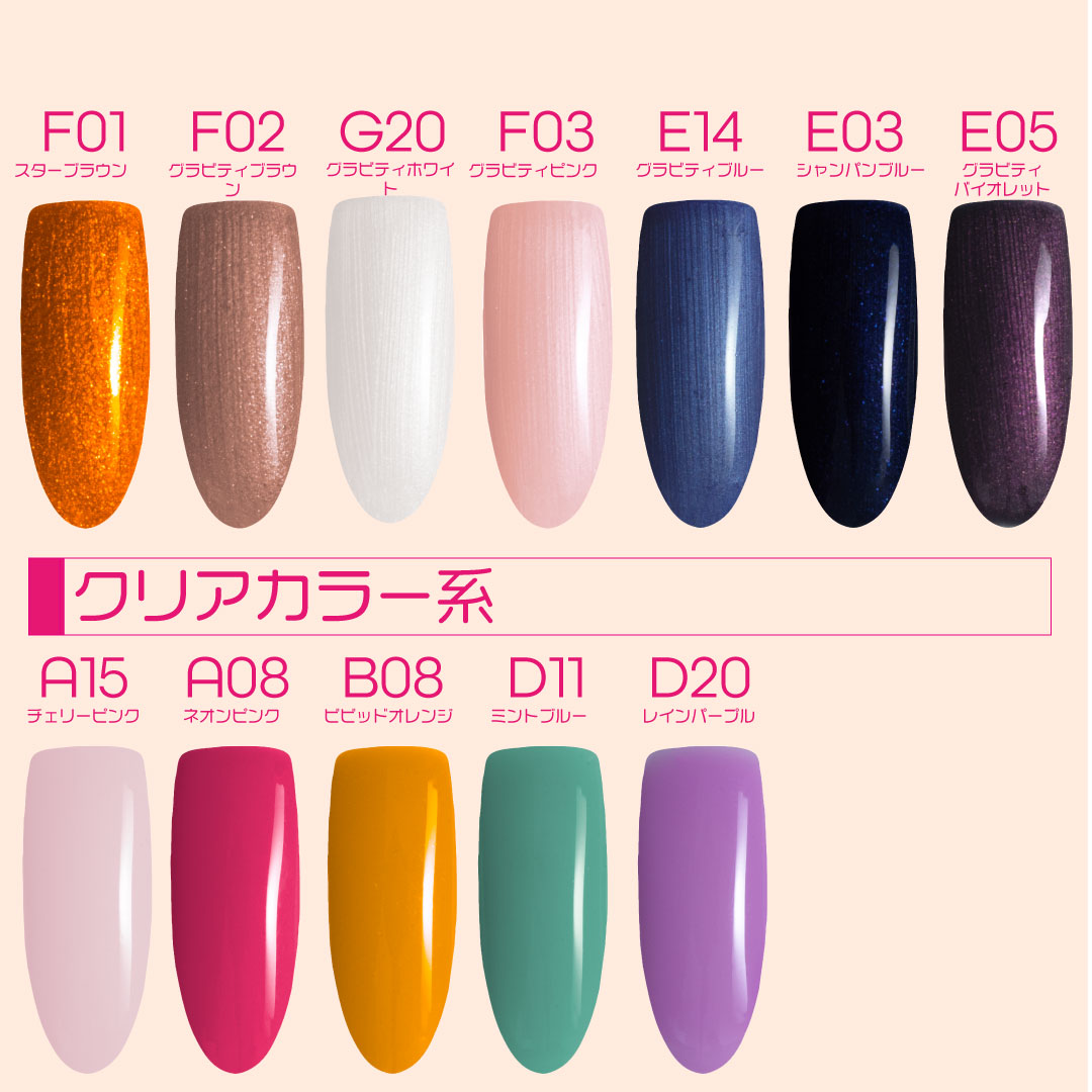 楽天市場】カラージェル 化粧品 全194色 初めてのジェルネイル