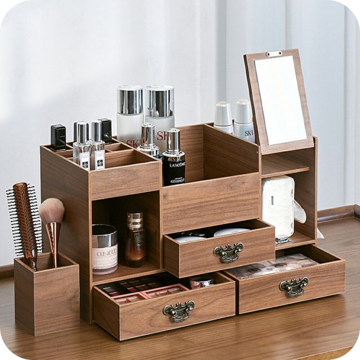 楽天市場】メイクボックス 木製 [ ナチュメイプル ] コスメ収納