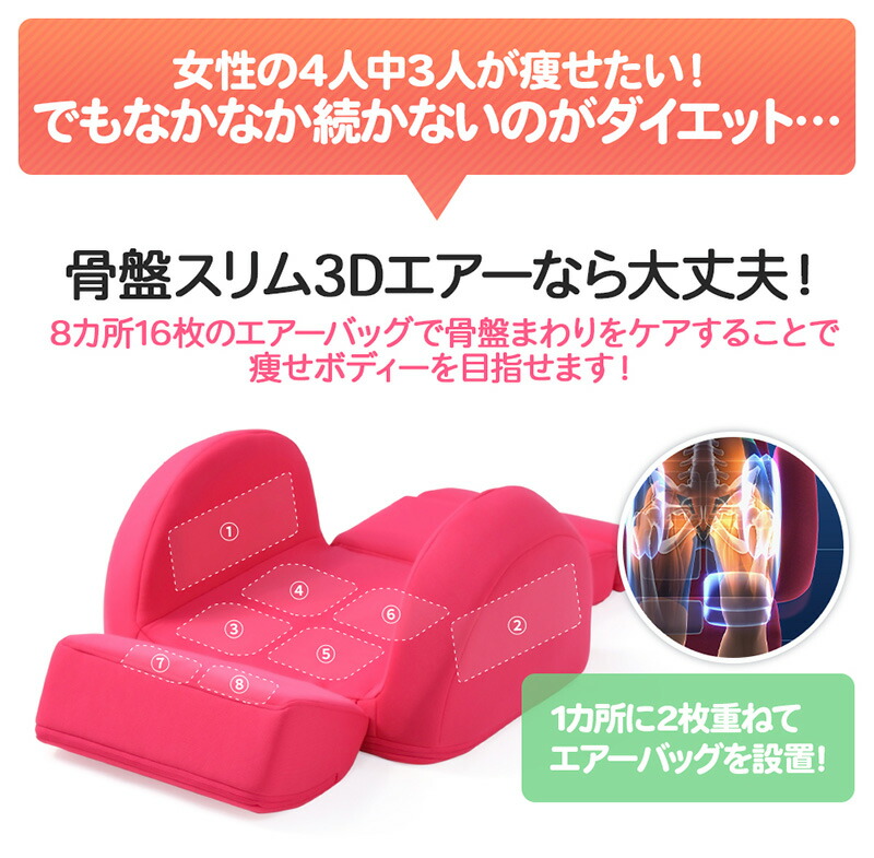 楽天市場】芦屋美整体 骨盤スリム3Dエアー ダイエット 器具 骨盤 矯正