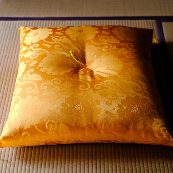 楽天市場】日本製 祝寿座布団 長寿御祝い 唐草座布団 65×70cm 緞子判