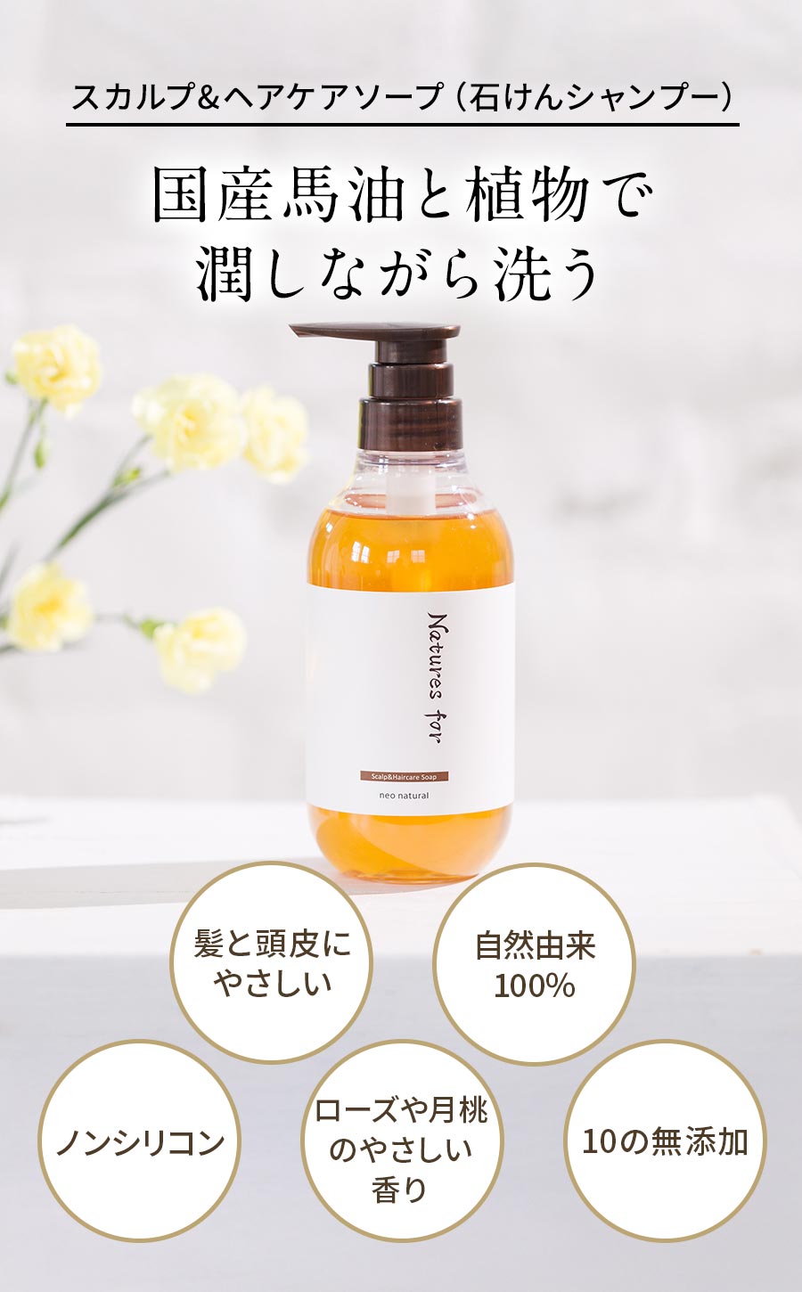 楽天市場】☆初回返金保証付☆[無添加 石けんシャンプー]Natures for