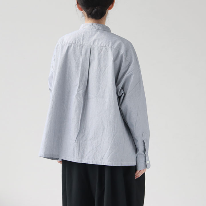 楽天市場】PRIT プリット｜40/1ブロードストライプ スタンドカラー