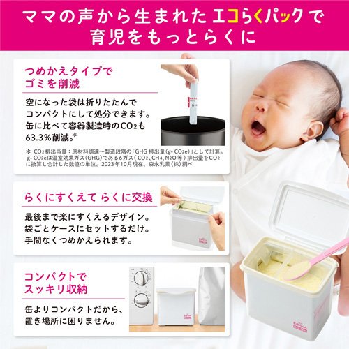 楽天市場】森永 E赤ちゃん エコらくパック つめかえ用(2袋入×4箱(1袋