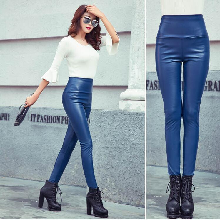 楽天市場】19カラー選べる フェイクレザーパンツ レディース レザー
