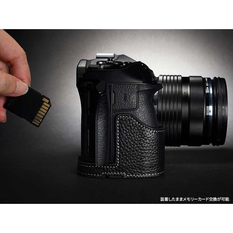 楽天市場】OLYMPUS OM SYSTEM OM-1 用レザー ケース Black ブラック TP