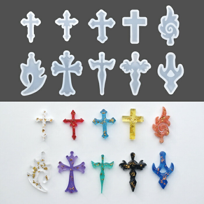 楽天市場】お一人様2つまで 【2個セット】 シリコンモールド 十字架
