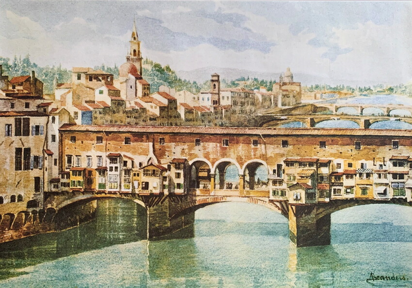 楽天市場】ポスター イタリア ヴェッキオ橋 フィレンツェ イタリア製