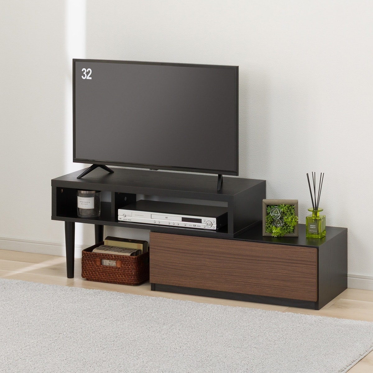 楽天市場】伸長式テレビ台(ローボード GA101N EX79)【玄関先迄納品