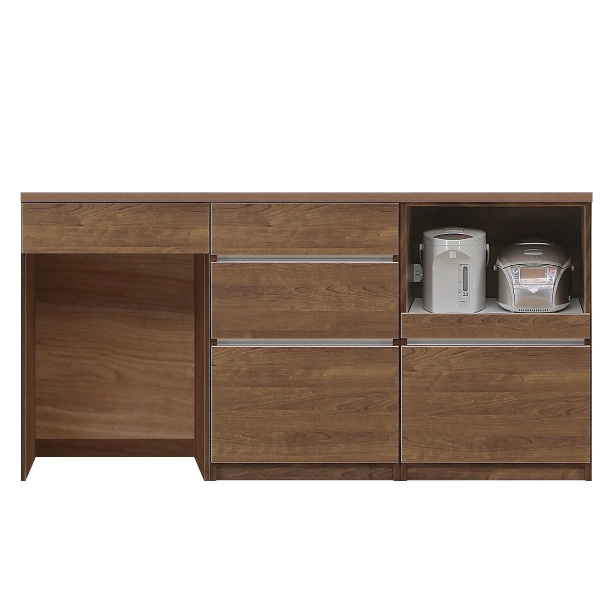 楽天市場】シンプルキッチンカウンター180 (オープン＋引出し＋ダスト