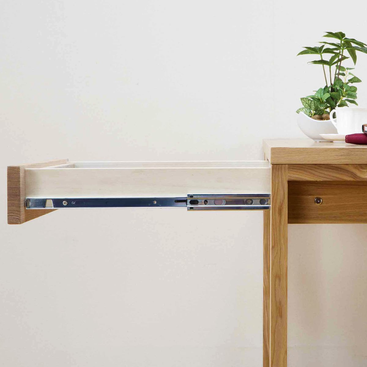 楽天市場】タモ突板の木目がうつくしい天然木デスク 奥行45cm （幅