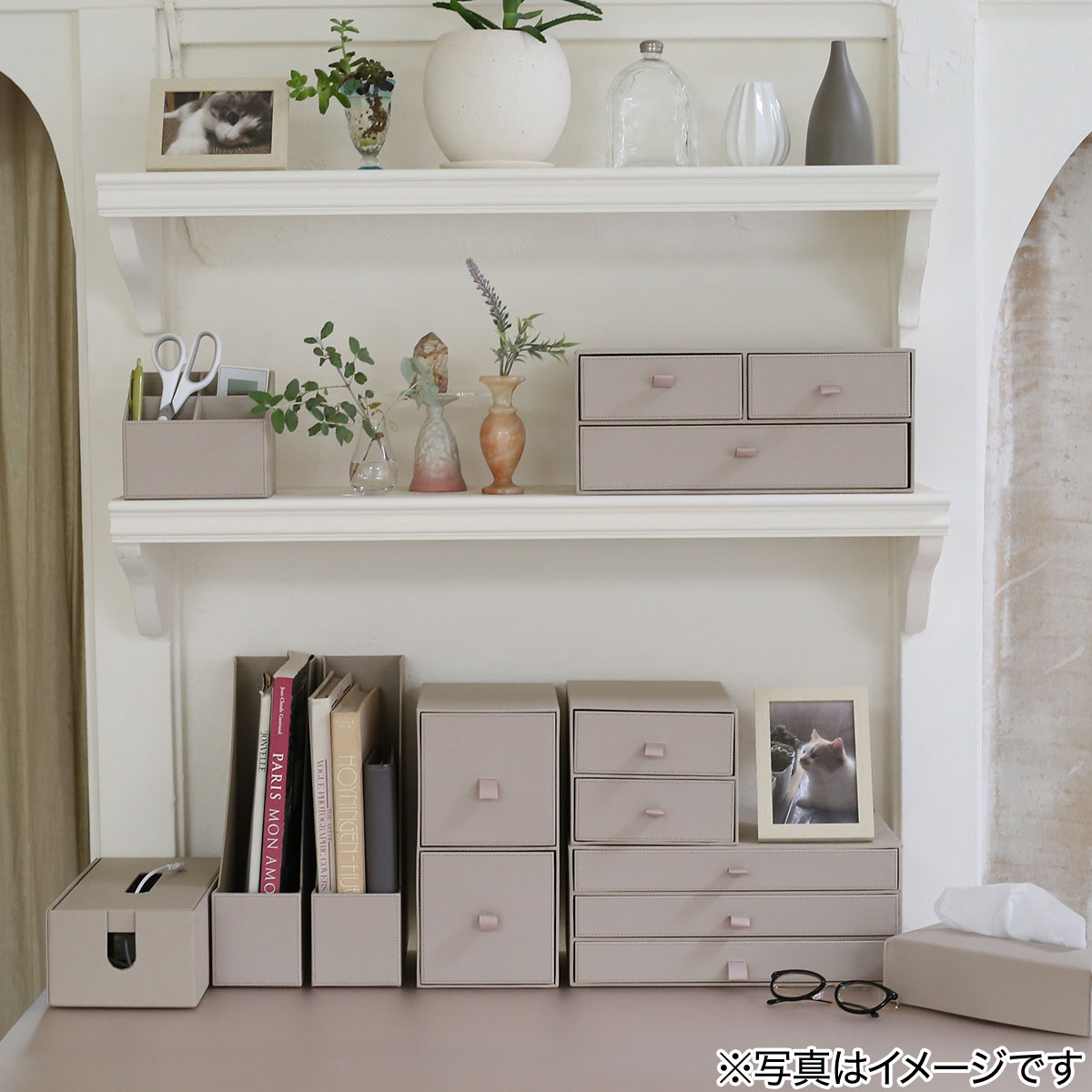 楽天市場】卓上収納ボックス(2段S NT347) ニトリ 【玄関先迄納品